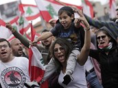 Demonstrací v Libanonu se úastní celé rodiny.