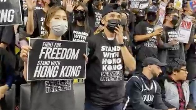 Prodemokratický protest v Hongkongu.