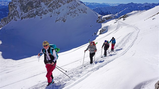 Skialpinistická túra v pohoí Rofangebirge, Achensee, Tyrolsko