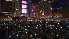 Protest v Hongkongu.