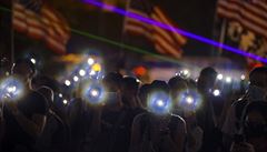 Protest v Hongkongu.