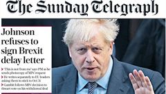 Snmovna blzn. Britsk tisk opvuje i kritizuje Johnsonovy dopisy EU a hlasovn o brexitu