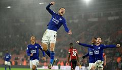 Jamie Vardy slaví svoji branku při rekordním vítězství Leicesteru. | na serveru Lidovky.cz | aktuální zprávy