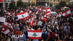 Demonstrace v Libanonu.