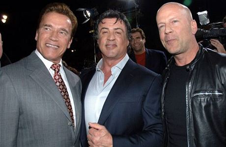 Arnold Schwarzenneger, Sylvester Stallone a Bruce Willis. 