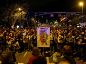 Demonstrace v Barcelon