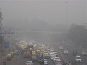 Hlavní msto Indie v souasné dob halí oblak smogu, který sniuje viditelnost...