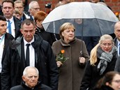 Nmecká kancléka Angela Merkelová pi výroí pádu Berlínské zdi.