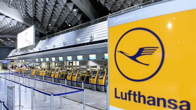 Check-in pepáky spolenosti Lufthansa.