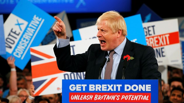 Boris Johnson pi pedvolební kampani.