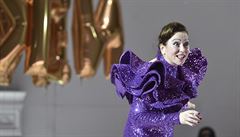 Zuzana Stivínová jako Ritter na generální zkouce inscenace Obd u Wittgensteina