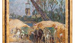 Obraz Frantika Kupky z raného období Pískai na Sein ze sbírky prezidenta...