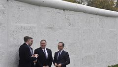 N�mecký ministr zahrani�ních v�cí Heiko Maas, americký ministr zahrani�í Mike...