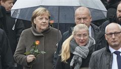 Merkelov mluvila o obtech komunismu, kladla draz na budoucnost demokracie a citovala Havla