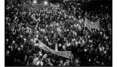 Vy�ehrad v míst� pod rotundou, odkud se procesí demonstrujících vydalo na...