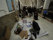 Filozofická fakulta Univerzity Karlovy - studentská okupaní stávka za klima.