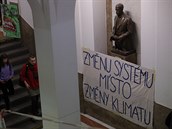 Filozofická fakulta Univerzity Karlovy - studentská okupaní stávka za klima.