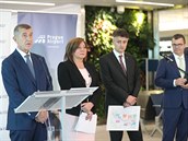 Premiér Andrej Babi, ministryn financí Alena Schillerová, generální editel...
