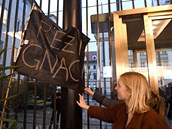 Studenti protestují na rektorátu UK