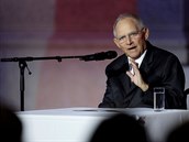 Pedseda nmeckého spolkového snmu Wolfgang Schäuble bhem ei na schzi...