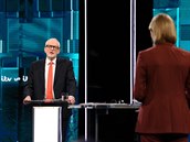 Jeremy Corbyn v pedvolební televizní debat.