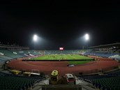 Prázdný stadion v Sofii.