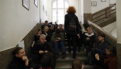 Filozofická fakulta Univerzity Karlovy - studentská okupaní stávka za klima.