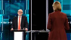 Jeremy Corbyn v p�edvolební televizní debat�.