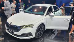 �koda Octavia 4. generace p�i sv�tové premié�e ve Veletr�ním paláci v Praze