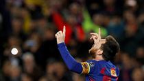 Lionel Messi slaví svou branku.