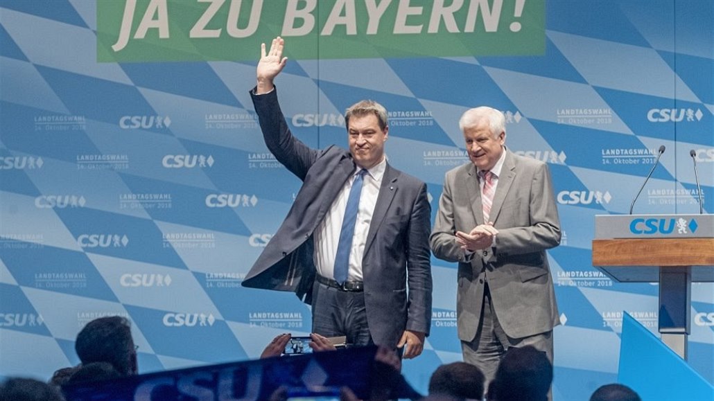 Bavorský premiér a předseda Křesťanskosociální unie (CSU) Markus Söder (vlevo).