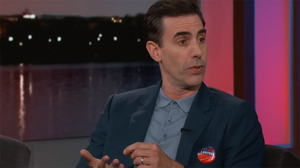 Britský komik Sacha Baron Cohen.