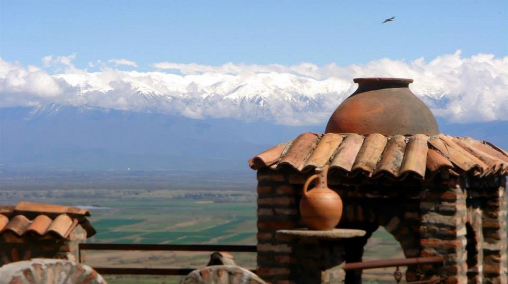 Výhled z terasy rodiny Gulašvili.
