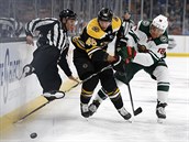 Dominik Krejí(veprosted) pomohl svému týmu Boston Bruins k výhe nad...