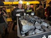 Poslední vytený vozík uhlí na Dl Lazy v Orlové na Karvinsku