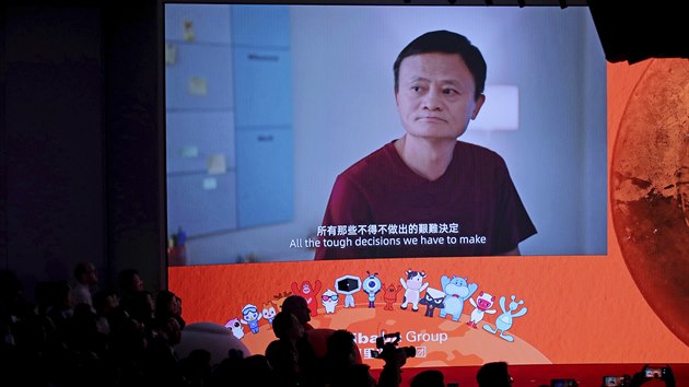 Proslov zakladatele firmy Alibaba Jacka Ma pi vstupu na burzu v Hongkongu.