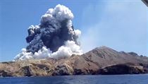 Kou po vbuchu sopky na ostrvku Whakaari, tak znmm jako White Island.