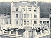 Vyehradský kubismus. Kovaovicova vila od Josefa Chochola z let 19121913....