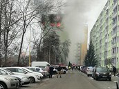Ve dvanáctipatrovém bytovém dom v Preov na východ Slovenska dnes explodoval...