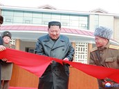 Severokorejsk vdce Kim ong-un bhem slavnostnho oteven rekreanho centra...