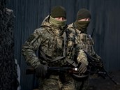 Ukrajintí vojáci v Luhanské oblasti.