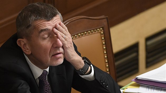 Premiér Andrej Babi� (ANO) na sch�zi Poslanecké sn�movny.