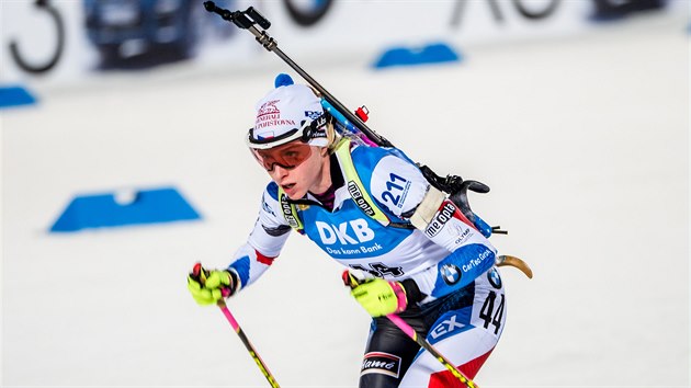 Markéta Davidová b�hem závodu v Östersundu.