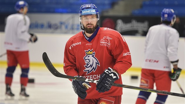 Trénink �eské hokejové reprezentace p�ed turnajem Channel One Cup, druhým...