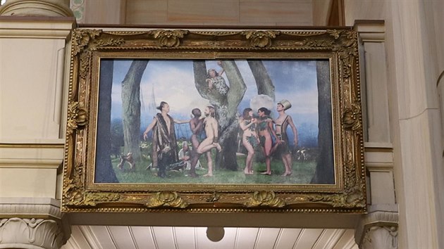 Obraz �Ráj� od Elisabeth Ohlson Wallinové v kostele svatého Pavla.