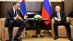 Ruský prezident Vladimír Putin (vpravo) při setkání se svým srbským protějškem... | na serveru Lidovky.cz | aktuální zprávy