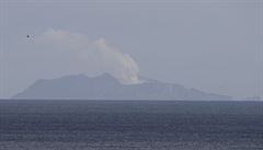 Ranní pohled z pobeí Whakatane, Nový Zéland