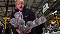 Britsk ministr Boris Johnson bhem kampan