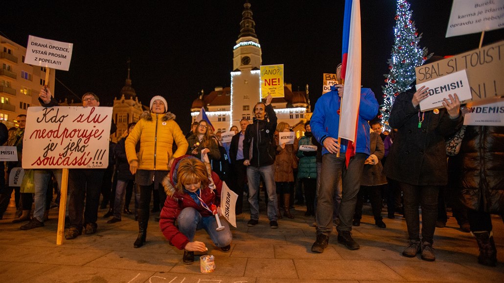 Protestní akce za odstoupení premiéra Andreje Babie (ANO), kterou svolal...