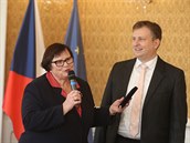 Marie Beneová s bývalým ministrem spravedlnosti Janem Knníkem (souasným...